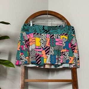 Zumba XXL Multicolor Logo Workout Dance Skirt Skort